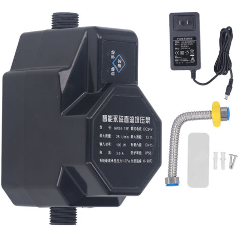 Pompe de surpression d'eau automatique 24V avec contrôle par bouton, 100-240V 100W, prise US