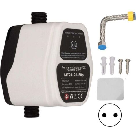 Pompe de surpression, Pompe à courant continu murale à recirculation pour douche à pression d'eau automatique 100‑240V(EU PLUG 100-240V)