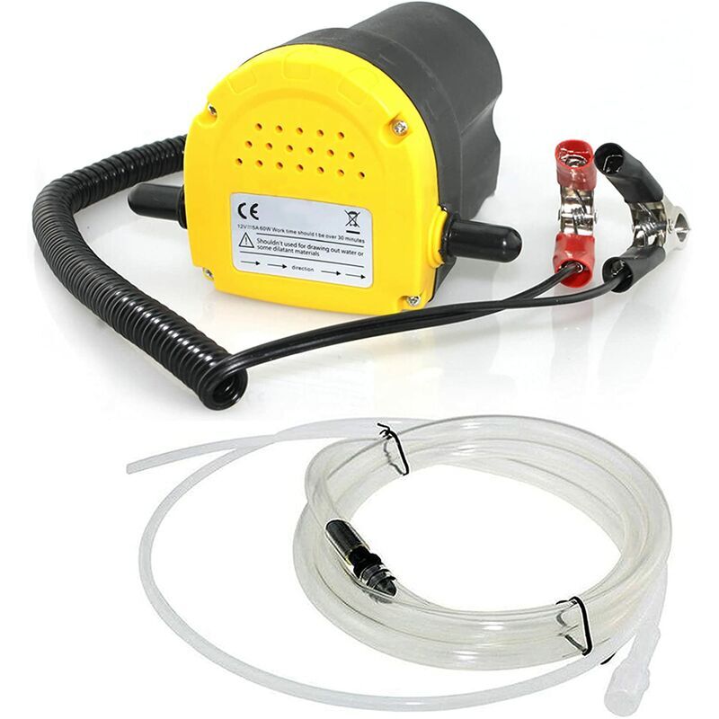 Alovez - Pompe de transfert 12V 60W Pompe à Vidange voiture Extracteur Diesel D'huile Pompe à Fluide Diesel, Pompe de Transfert D'huile