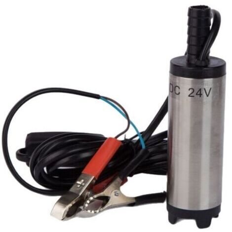 Pompe de transfert de carburant 12 V, mini pompe portable en acier inoxydable avec interrupteur, pompe de transfert d'huile et de diesel 12 V