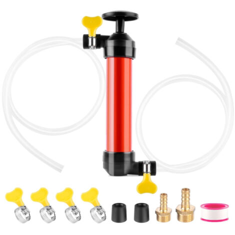Pompe de transfert de carburant manuelle portative, Kit de pompe de transfert de siphon multi-usage pompes à carburant manuelles pour liquide