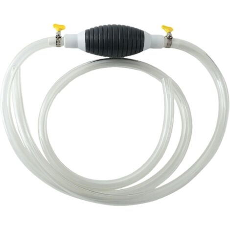 Pompe de transfert d'eau et de liquides 1,5 m - Pompe de transfert de carburant à siphon - Pompe de transfert de carburant manuelle  Pour voitures, aquariums, baignoires et bateaux