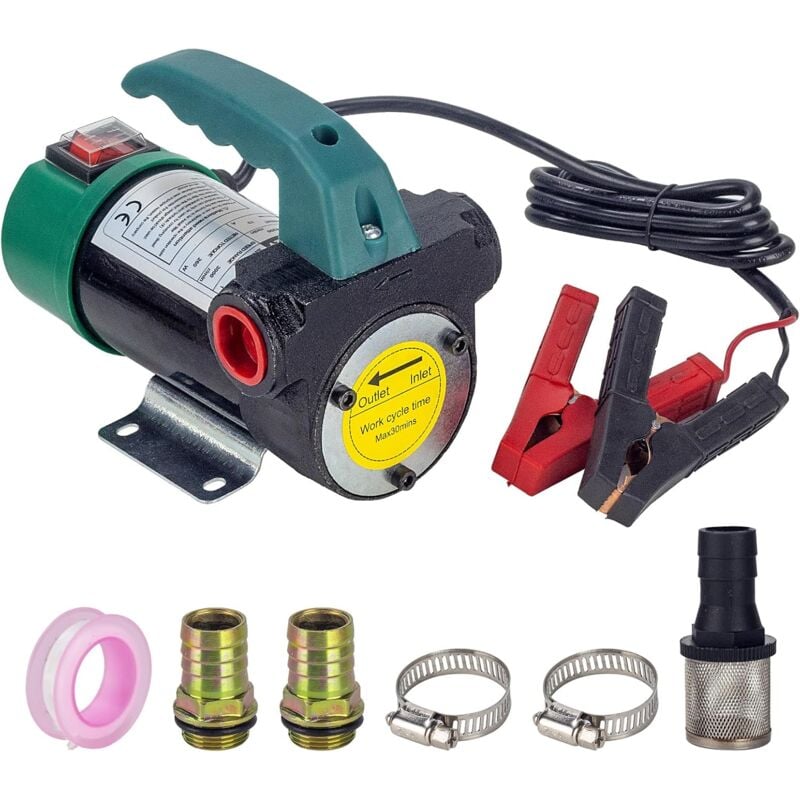 Pompe de transfert diesel 12V 260W, pompe à carburant électrique 45L/Min, pompe diesel avec moteur en cuivre