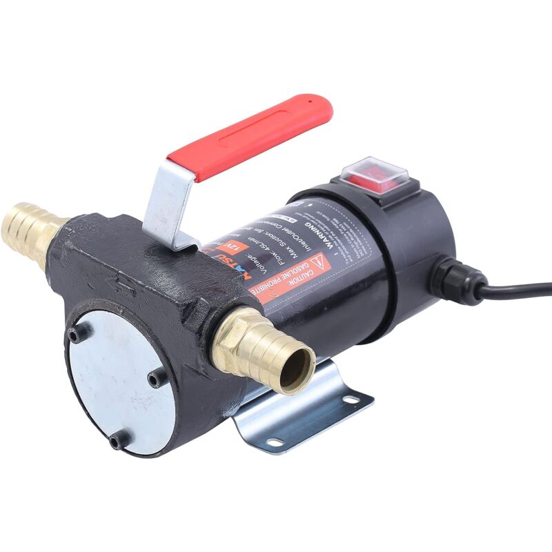 Paryou - Pompe de Transfert Diesel, 175 Watts 12V dc Auto-amorçante, Portable, Mazout pour Tracteurs Caravanes Camions Engins de Construction 482111