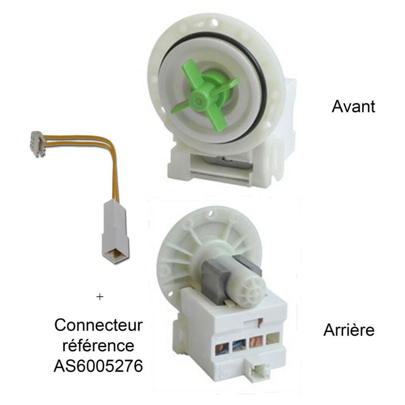 Brandt - Pompe de vidange Malice plaset 64317 AS6005275 pour Lave linge fagor, sangiorgio, thomson, vedette