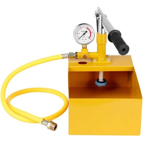 Pompe d'essai hydrostatique, max 25 bar/362 PSI, kit manuel avec manomètre, réservoir 1,4 gal, tuyau de 3 pieds avec connecteur externe de 1/2 pouce pour canalisation