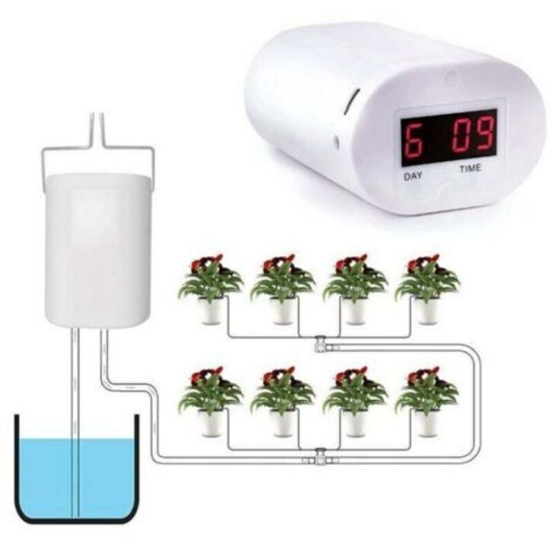 Pompe d'irrigation automatique à 8 têtes, contrôleur pour fleurs et plantes, dispositif d'irrigation goutte à goutte domestique, système de