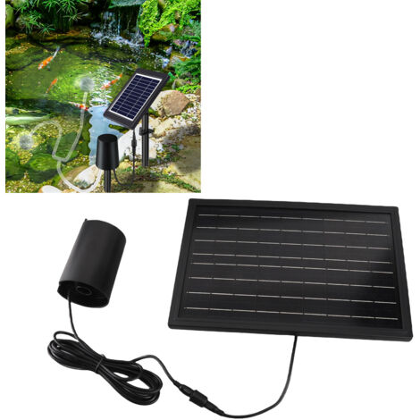 [Pompe d'Oxygène] Solar Pump ABS 2400mAh IP64 avec Panneau Solaire 10V 8W pour Bassin, Aquarium et Hydroponie