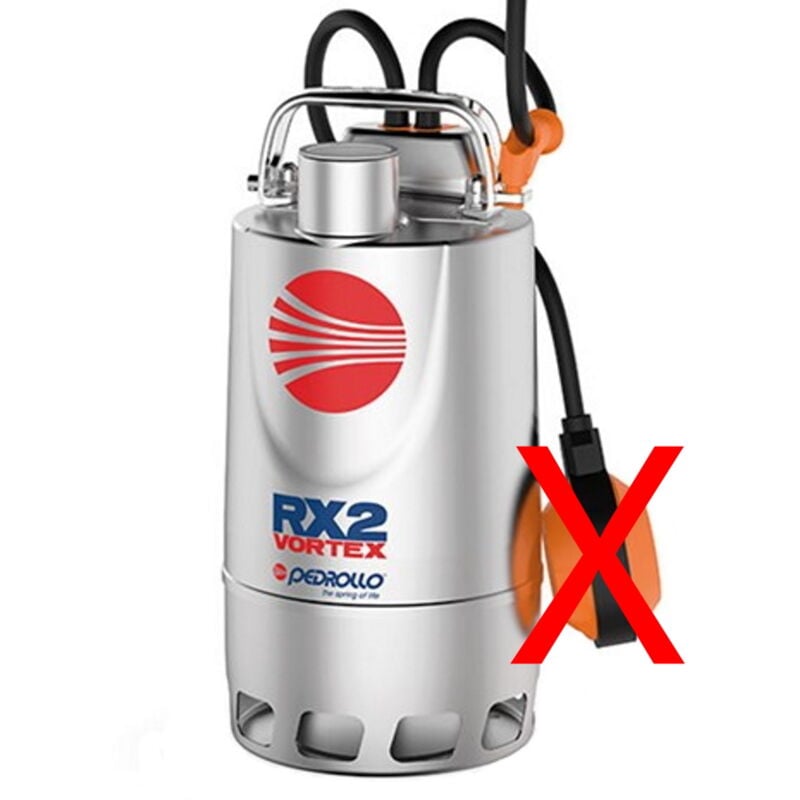 Pompe d'évacuation Pedrollo RX 3/20 Vortex tout INOX 0,55kW eaux usées ménagères fosse SANS FLOTTEUR TRIPHASE