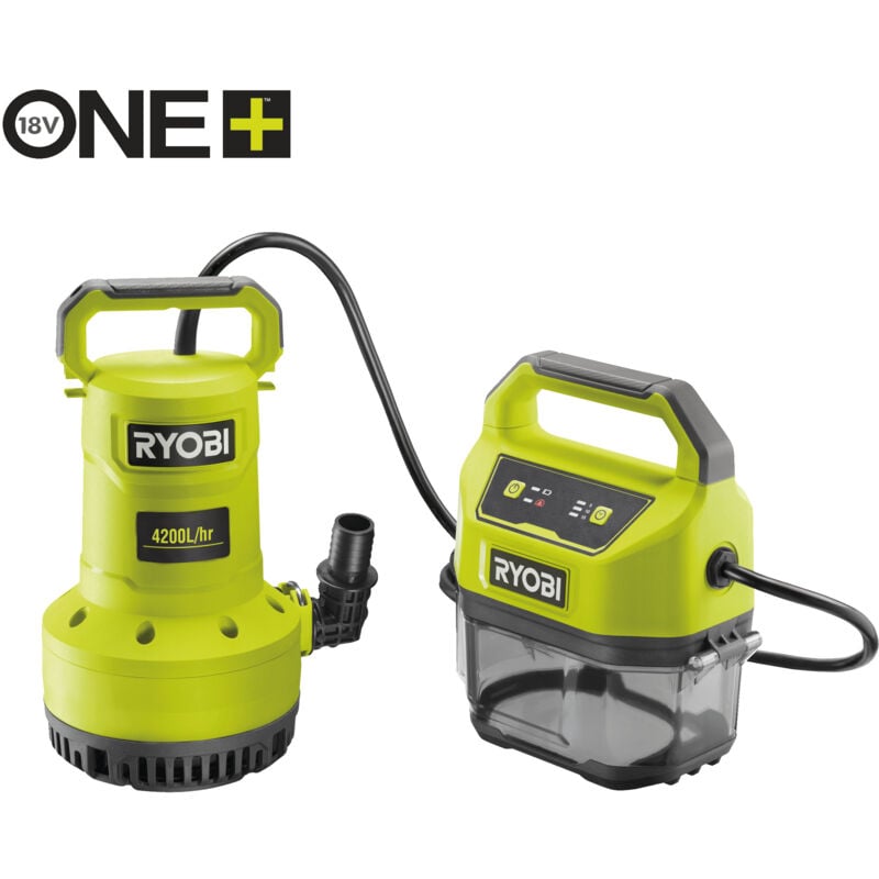 Ryobi - Pompe d'évacuation - RY18SPA-0 - 18V One+ - 4200 l/h - Sans batterie ni chargeur