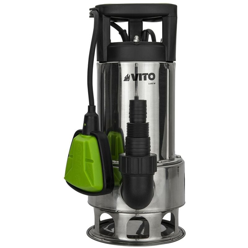 Vito - Pompe de relevage Eaux usées 1100W Corps inox Egouts Caves