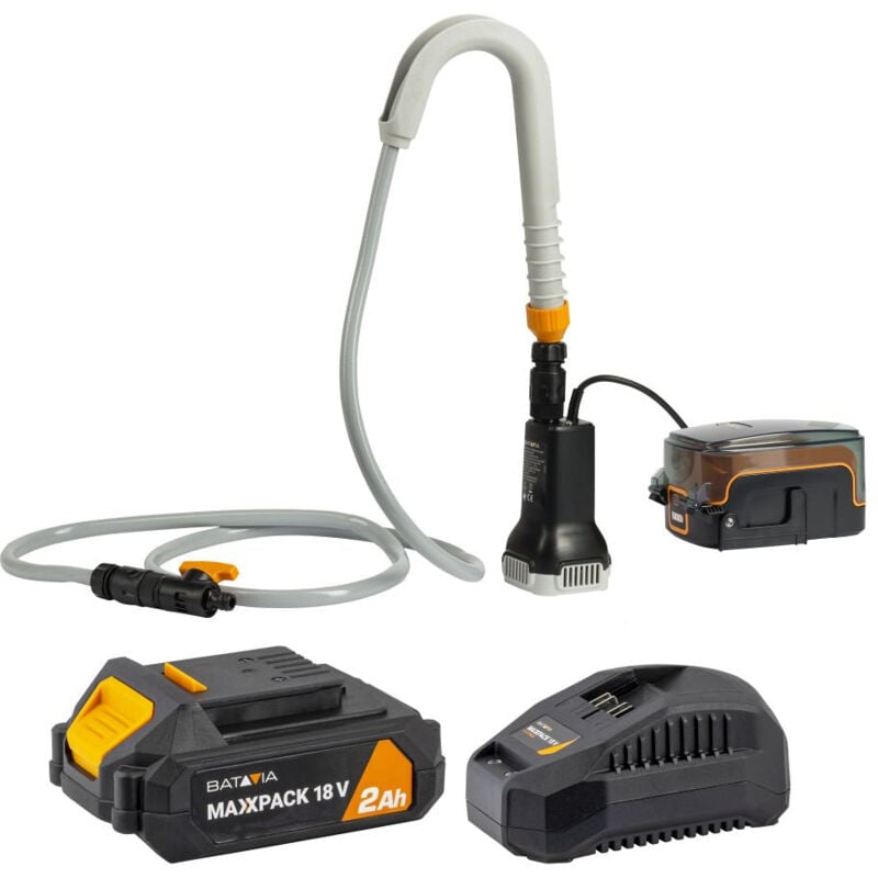 Batavia - Pompe d'arrosage vide-cave 18V sans fil Maxxpack - Batterie 2.0 Ah et chargeur 2.4 Ah inclus