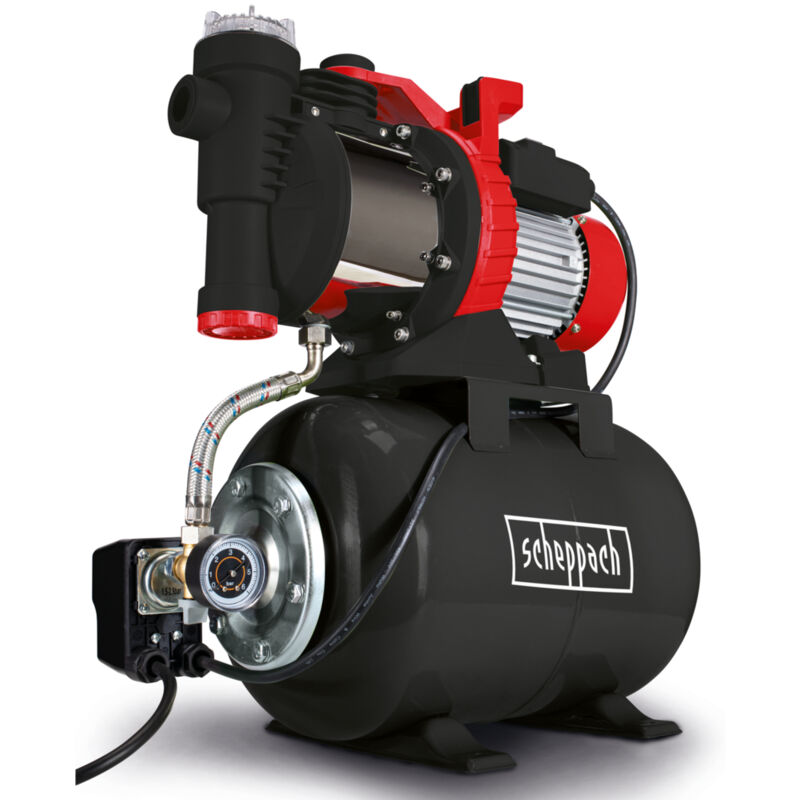 Pompe à eau domestique HWW1300 – Station d'eau – Moteur 1300 w – Débit 4200 L/h – Pression de refoulement 1,5 à 3 bar – Réservoir 24 l – Hauteur