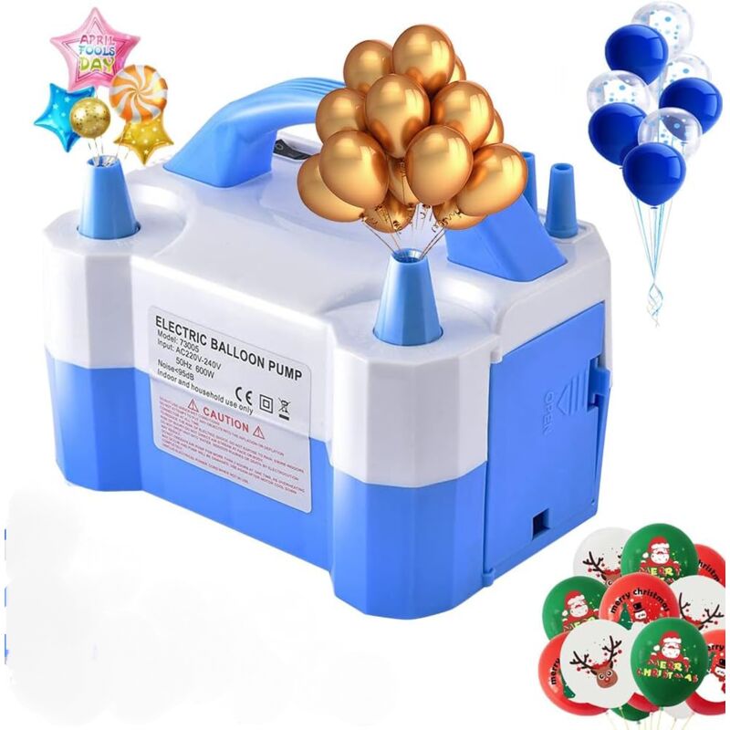 Pompe Électrique Ballon,Pompe Gonflable Ballon,Gonfleur Electrique Deux Buses pour Ballons,pour Balles de Bobo, Balles de Yoga,Ballons de