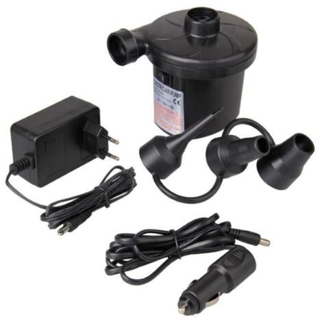Pompe Electrique Gonfleur Dégonfleur Matelas avec 3 Buses pour Camping Lit Meubles Voiture