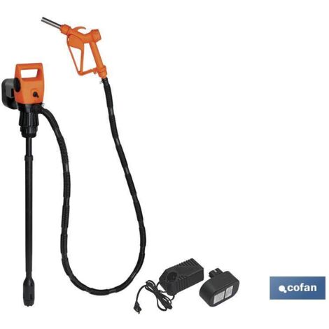 Pompe Electrique + Pistolet 50/200l Fût Rechargeable 18.5v