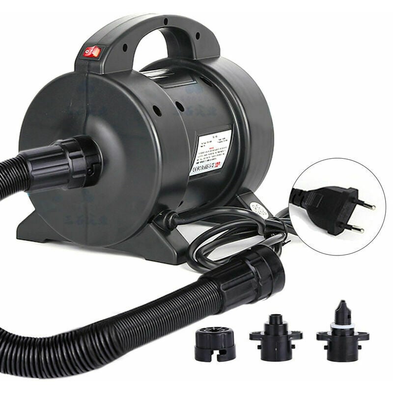 Pompe électrique portable de 1600W pour Matelas à Air - Pompe à Gonflage Rapide avec 2 Buses pour Lit Pneumatique, Matelas Gonflable, Bateau.