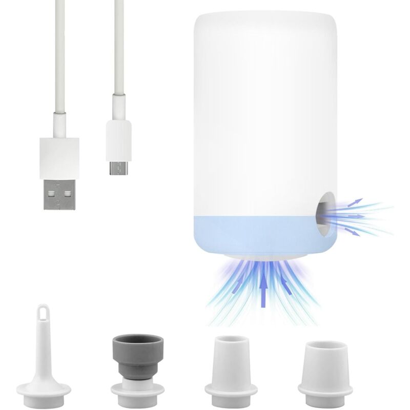 Pompe électrique pour Sac de Rangement sous Vide, 1500mAh Pompe à air Portable, Pompe à air électrique 20W pour Matelas Gonflable, pataugeoire, Jouet