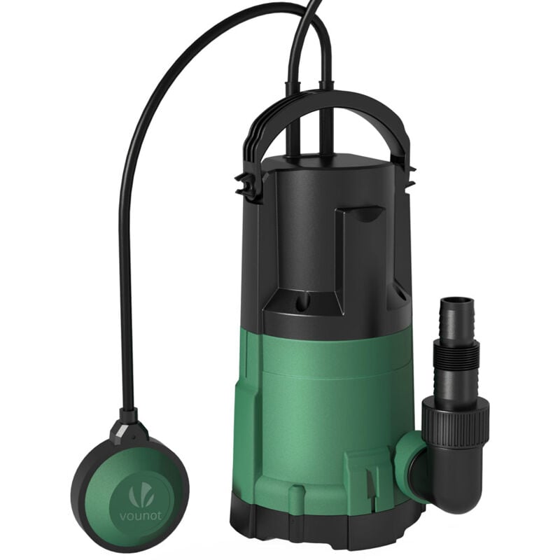 Vounot - Pompe d'évacuation 3 en 1 pour eaux chargées 750W 13500L/h - Automatique avec flotteur, protection thermique, aspiration basse