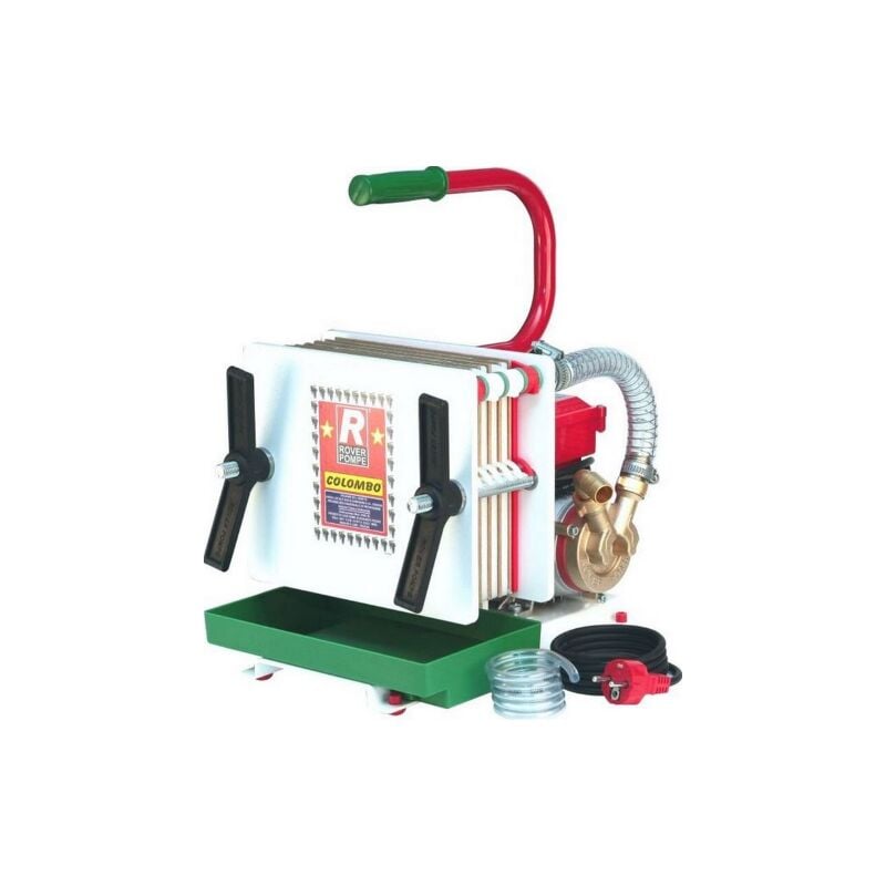 Rover Pompe - Filtre nologique avec couches filtrantes Pompe e'lectrique bidirectionnelle Rover Colombo 6 de 0,5 cv pour la filtration du vin de la