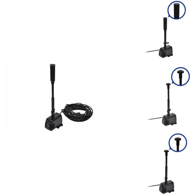 Vidaxl - Pompe fontaine pour bassin 22 w - Pompe Fontaine - Fontaine Extérieur - Pompe D'étang - Jet D'eau - Décoration Jardin