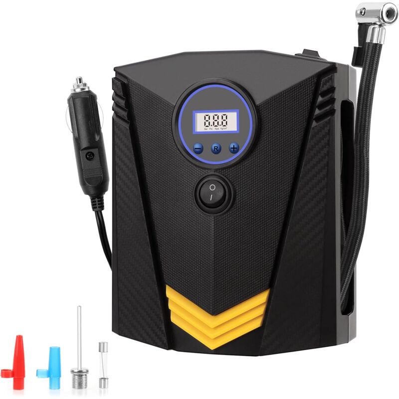 Pompe gonflable de voiture pompe à pneu de voiture pompe gonflable pression des pneus affichage numérique arrêt de charge automatique 10 secondes
