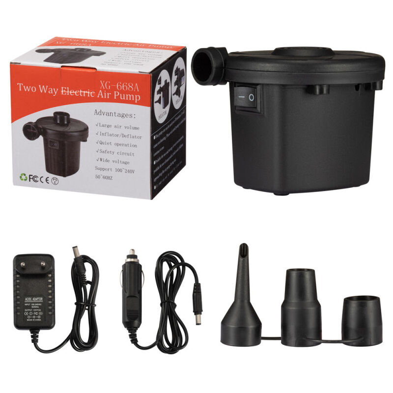 Lifcausal - Pompe gonflable électrique pour matelas pneumatique, pompe de camping portable à remplissage rapide pour voiture, usage domestique, prise