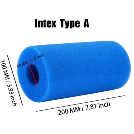 POMPE - GROUPE FILTRANT - BLOC DE FILTRATION Lot de 2 Filtres Eponge pour Intex Type A Outil de Nettoyage Filtre de Piscine
