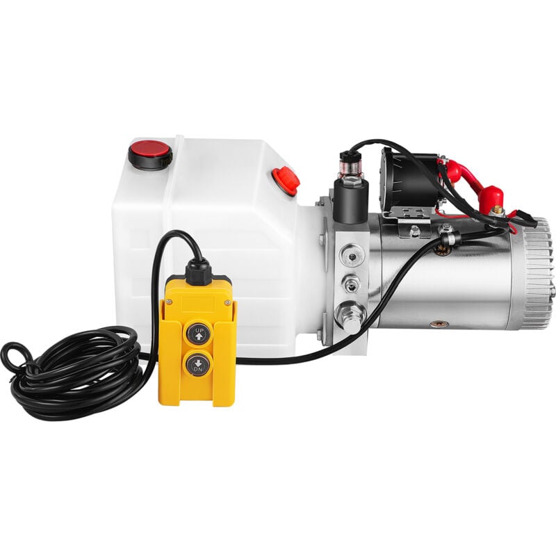Mophorn - Pompe hydraulique 12 v cc, solénoïde à simple effet, télécommande, unité d'alimentation 4 l pour le déchargement de camions à benne