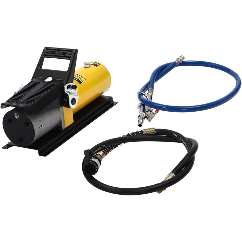 Gojoy - Pompe hydraulique pneumatique, 10000psi pompe à pied hydraulique pneumatique avec tuyau, tuyau D'air pompe hydraulique à air, Reparation