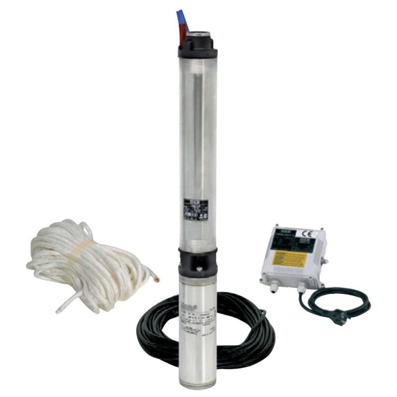Kit pompe immergée 4' prête à la pose DAB kit S4 3/13 m 0,75 kW pour forage jusqu'à 4,2 m3/h monophasé 220V