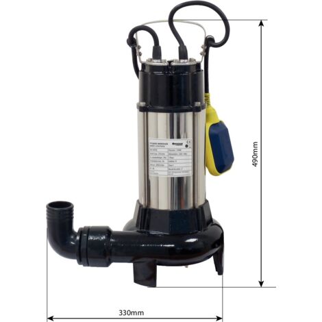 Pompe immergée automatique avec couteau 1100W Drakkar
