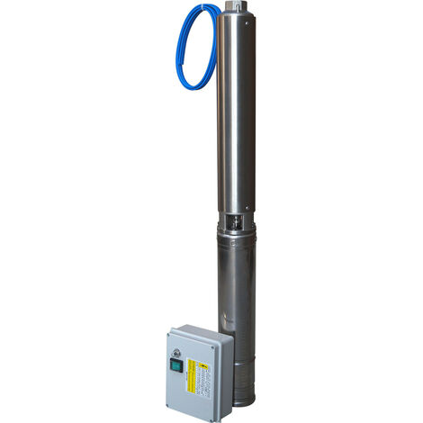 Pompe Immergée Monophasé 220v 4 1.5kw - 2.7 M3/h à 10.7 Bars Avec Coffret De Démarrage