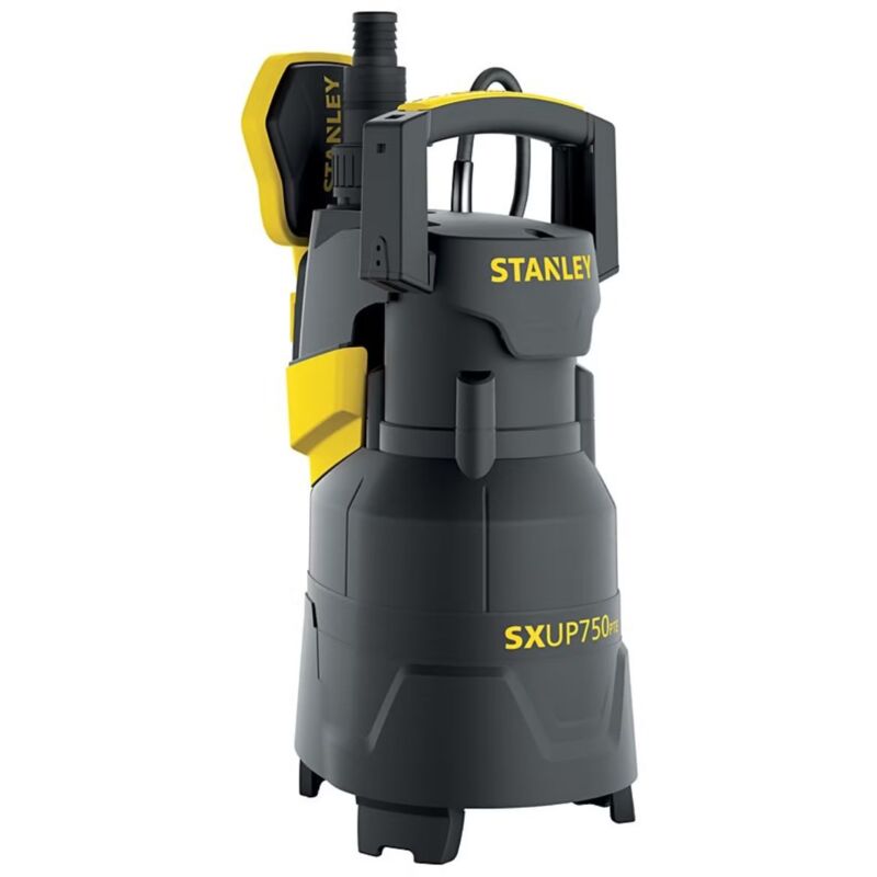 Pompe Immergée pour Eaux Claires et Sales Stanley SXUP750PTE (750 w, Débit max. 13.500 l/h, Hauteur d'élévation max. 8 m)