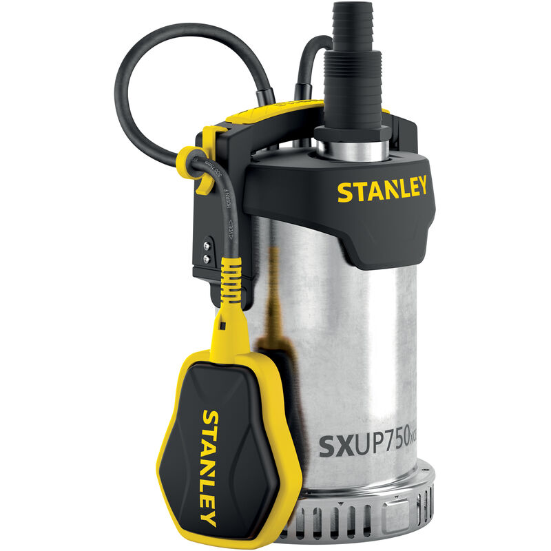 Pompe Immergée pour Eaux Claires Stanley SXUP750XCE (750 w, Débit max. 11.000 l/h, Hauteur d'élévation max. 8,5 m)