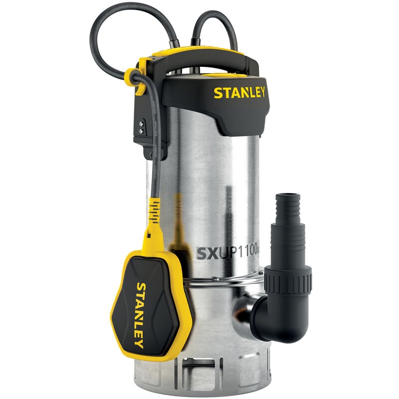 Pompe Immergée pour Eaux Sales Stanley SXUP1100XDE (1.100 w, Débit max. 16.500 l/h, Hauteur d'élévation max. 10,5 m)