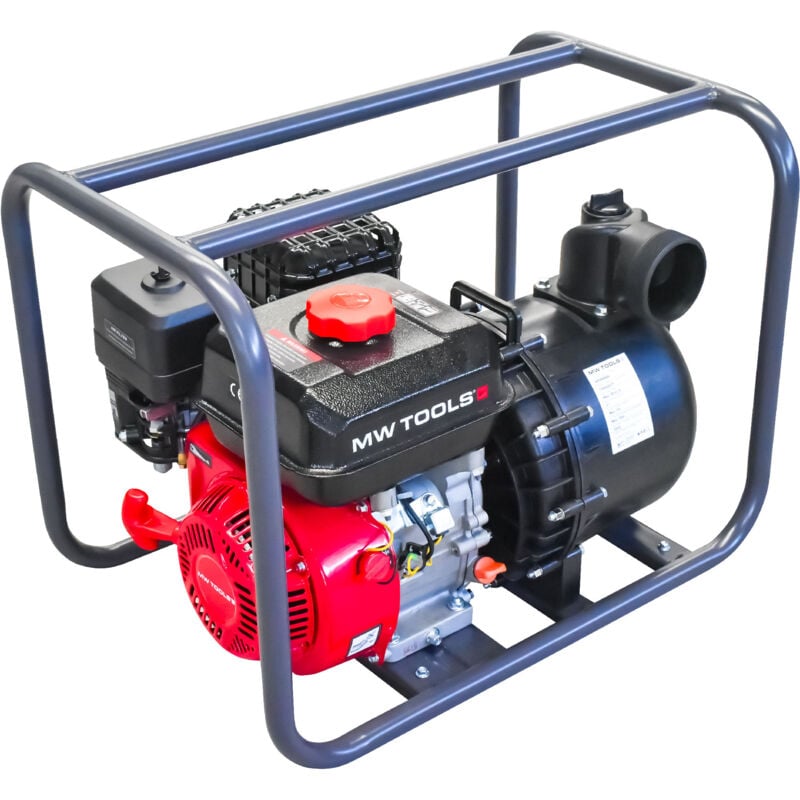 Motopompe pour liquides agressifs thermique essence 49.000 L/h 7 CV raccord 3 hauteur de refoulement 29 m MW Tools WP4900CH