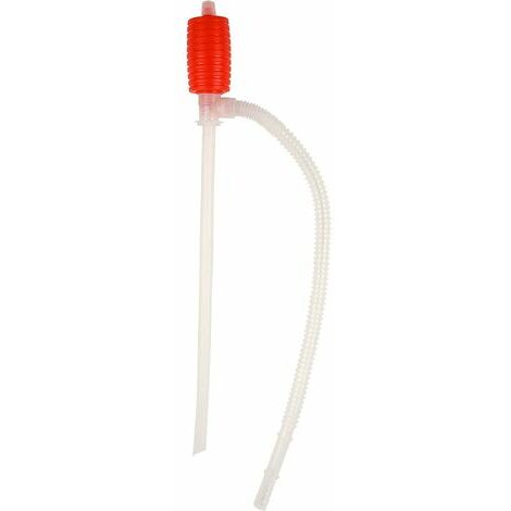 Pompe manuelle pour transfert de liquide entre deux récipients. Remplissage de poêle à pétrole. Pompage, siphonage facile et transvasement rapide entre deux réservoirs. Compatible essence, gasoil. DRI