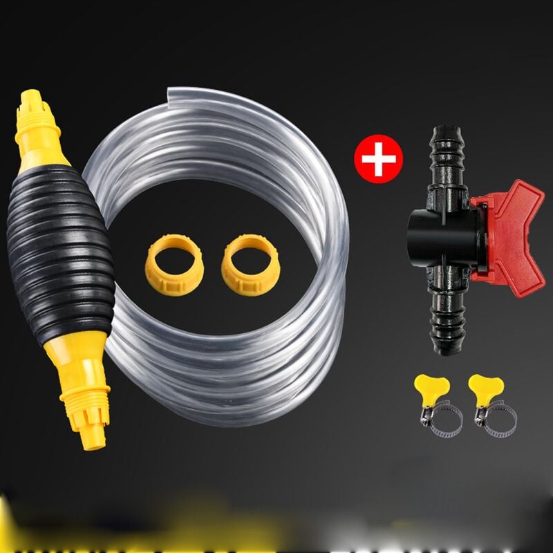 Serbia - Pompe Manu Transfert de Liquide, Pompe Essence de Transfert de Portable Manuel, Eau Réservoir de Poissons avec 1M de Tuyau de Pression de