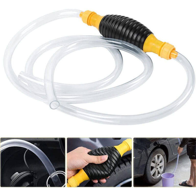 Pompe Manuelle Transfert de Liquide, Pompe Essence de Transfert de Portable Manuel, Pompe à Main Essence Gaz Diesel Huile Eau Réservoir de Poissons