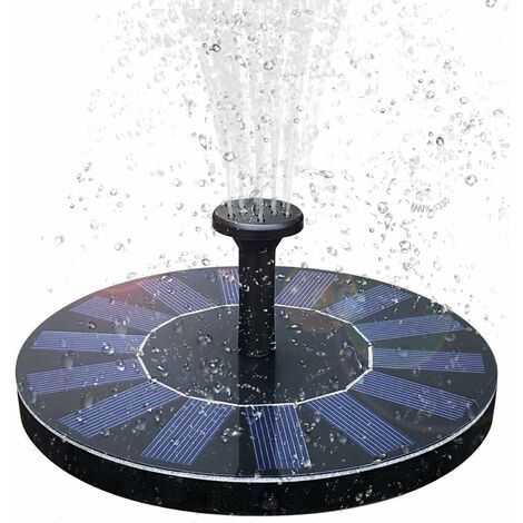 acquario Pompa per fontana solare 9V 2.0W Pannello di backup Pompa per acqua solare Fontana galleggiante Pompa per laghetto con pannello solare laghetto o d per vasca da bagno per uccelli 4 ugelli