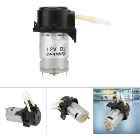 Pompe péristaltique 12V 24mm pour dosage liquide, laboratoire et analyse DIY (Noir)