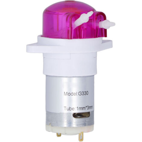 Pompe péristaltique 12V DC, 5000 RPM, Débit 12 mL/min, pour Tubing 1mm ID/3mm OD, Étanchéité Optimale pour Dosage Micro-Liquide