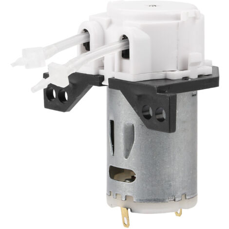 Pompe péristaltique 12V pour aquarium, laboratoire et analyse chimique, tête à tube DIY (blanc, modèle 3 rouleaux)