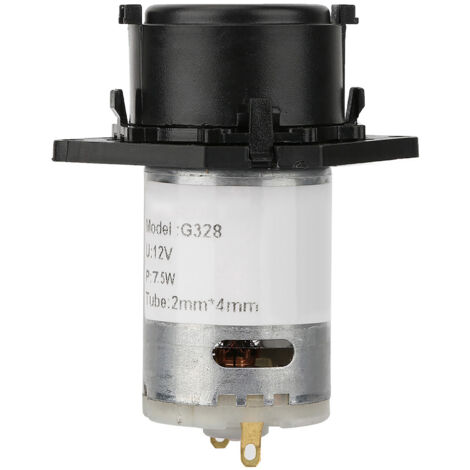 Pompe péristaltique 12V pour aquarium, laboratoire et usage chimique DIY (tête noire 24)