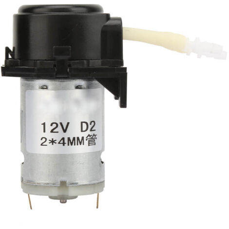 Pompe péristaltique 12V pour laboratoire - Pompe de dosage précise avec tubes 4mm (Noir)