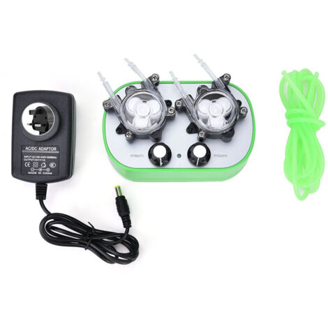 Pompe péristaltique automatique 12V, mini pompe auto-amorçante 10-33ml/min avec alimentation 100-240V et prise UK (G728-2-1)