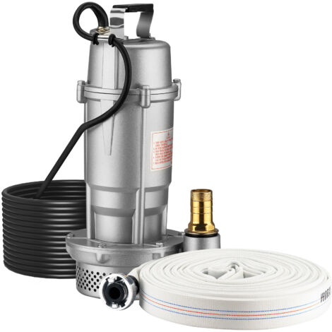 Pompe pour eaux usées 370W Pompe-cave Pompe submersible Débit 1.500 l/h avec Tuyau 20m Évacuation