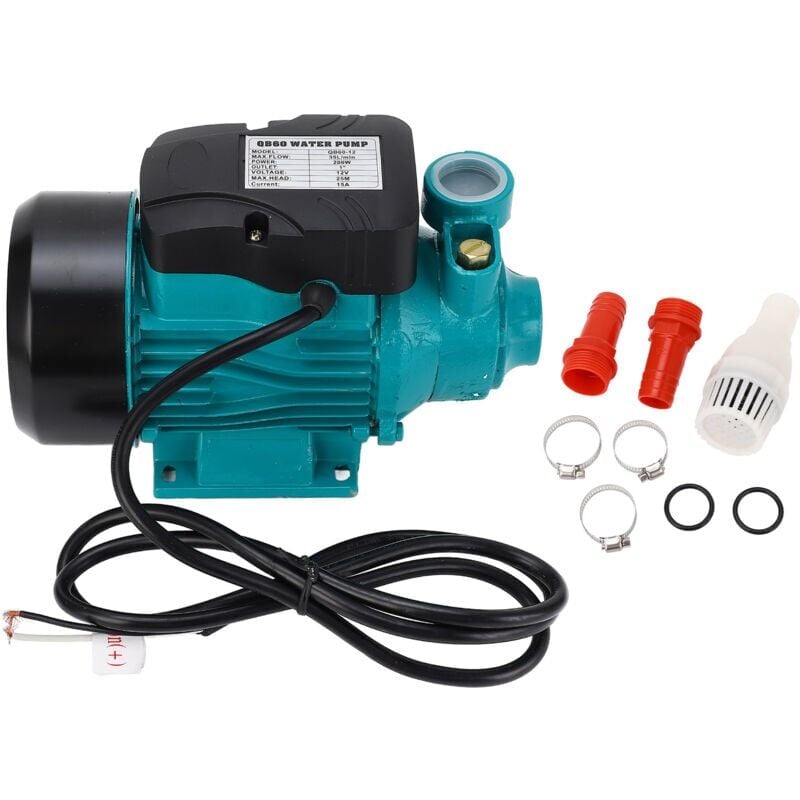 Pompe solaire à Vortex dc 200W 3200 tr/min 35LPM, grand débit 25m, haute levée, auto-amorçante, DC12V 15A