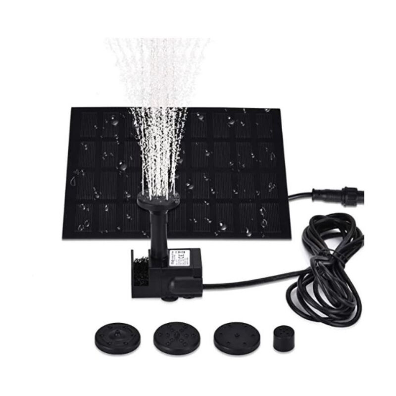 Pompe Solaire, Fontaine Solaire, Kit Pompe à Eau Panneau Solaire extérieure arrosage Submersible, Pompe Bassin pour Bain d'oiseaux